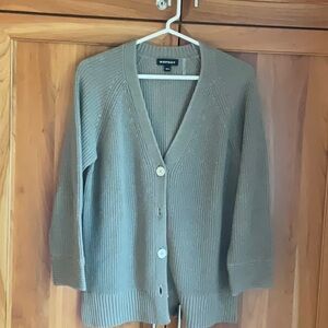 Tan Lightweight Knit Cardigan Sweater